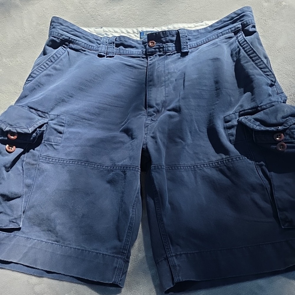 Ralph Lauren Classic Cargo Shorts Men's 40 X‎ 10 Navy Blue